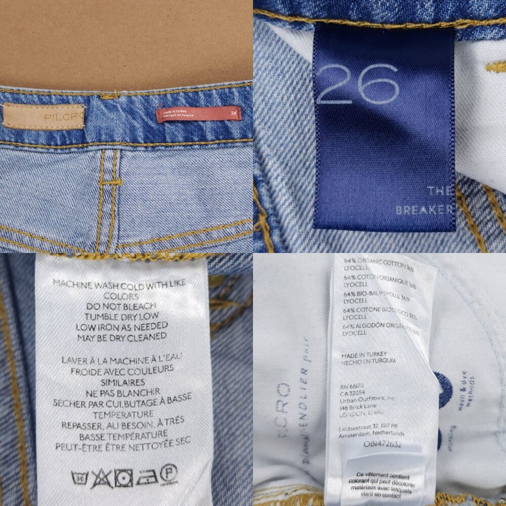 Anthropologie Pilcro 26 Med Wash Distressed High Rise The Breaker Relaxed Jeans - Picture 11 of 11